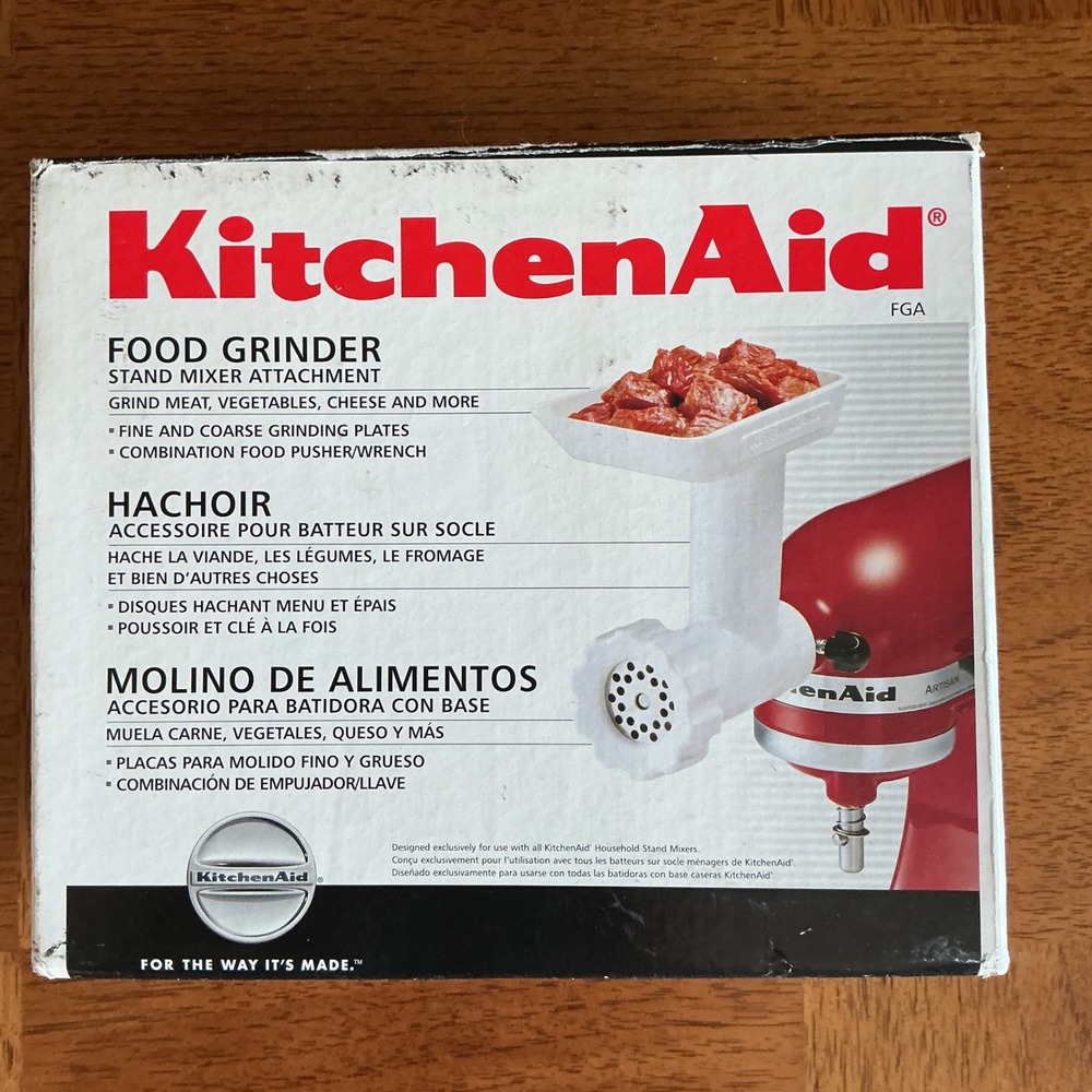 KitchenAid FGA Food Grinder Stand Mixer Attachment White Meat Grinder Accessory
